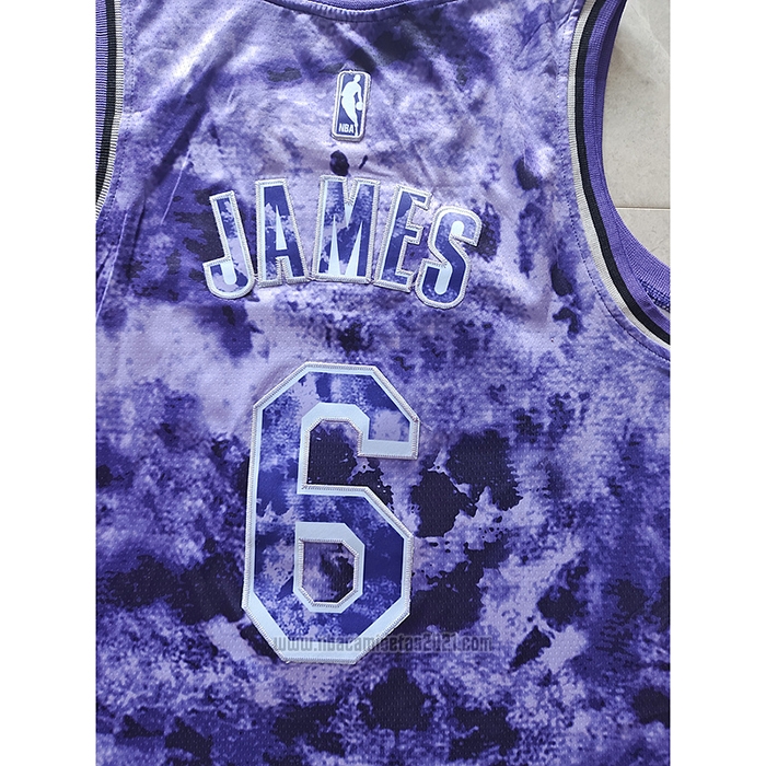 Camiseta Los Angeles Lakers LeBron James #6 Select Series 2023 Violeta